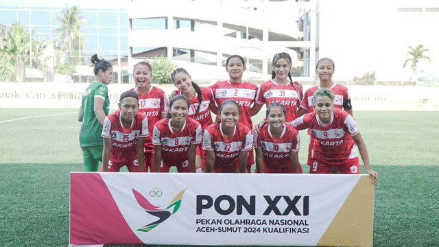 Tim Pra-PON DKI Jakarta vs Lampung di Kualifikasi PON XXI di Stadion Ingub Klender. Foto: Andi Fajar/kumparan