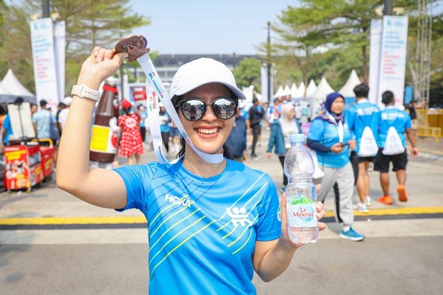 Perhelatan Jakarta Marathon 2023, menggandeng Le Minerale sebagai hydration partner. Foto: dok. Istimewa