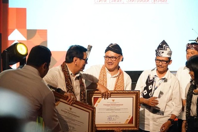 Kemenkumham DIY Raih Penghargaan Program Unggulan One Village One Brand DJKI (Foto: dok. Kemenkumham)