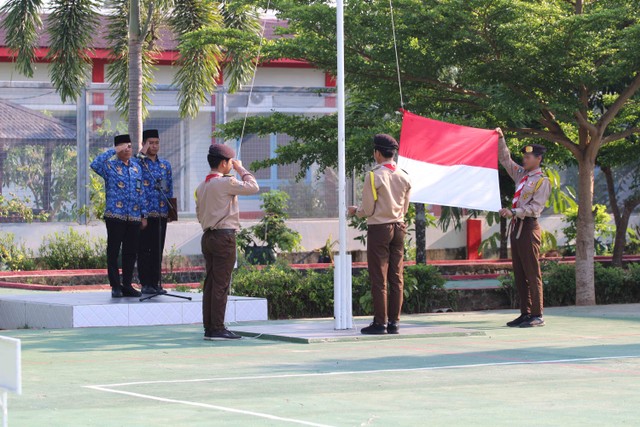 Petugas LPKA MArtapura Gelar Upacara Hari Sumpah Pemuda Ke-95 Tahun 2023 "Bersama Majukan Indonesia"