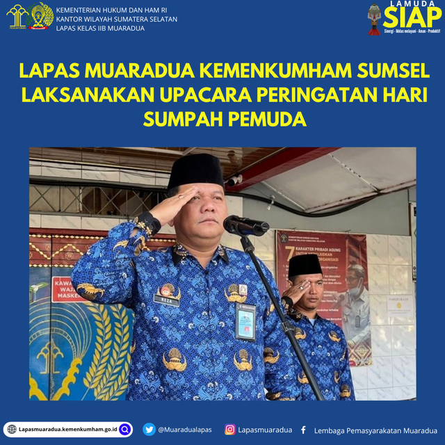 lapas muaradua laksanakan upacara hari sumpah pemuda