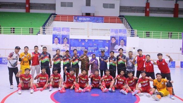 Tim futsal Sulbar dipastikan lolos mengikuti PON XXI di Aceh-Sumut pada 2024 mendatang. Foto: Istimewa