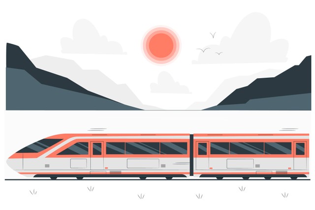 Ilustrasi Kereta Cepat (Sumber :https://www.freepik.com/free-photos-vectors/train-illustration)