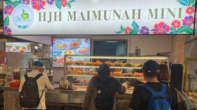 Warung nasi Padang, Hjh Maimunah di Singapura sukses buka banyak cabang dan raih penghargaan the Michelin Bib Gourmand. Foto: Instagram/@hjhmaimunahrestaurant