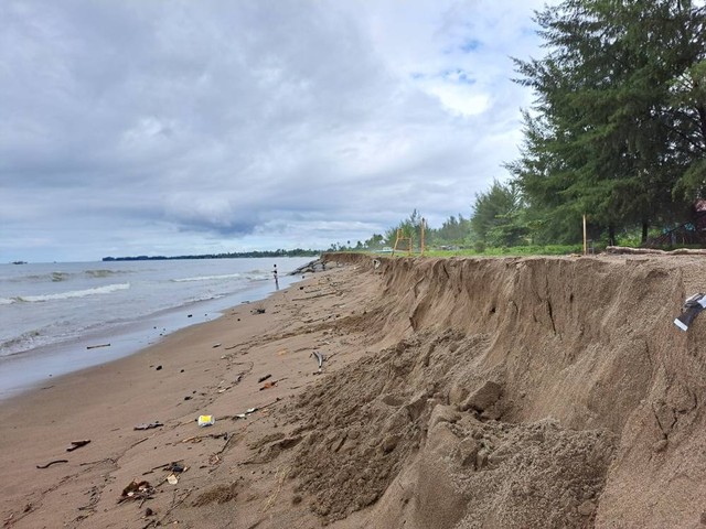 Ilustasi Abrasi Pantai (Sumber: shutterstock.com)