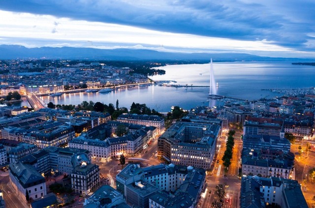 Kota dan pesona Danau Geneva. Foto: Shutterstock