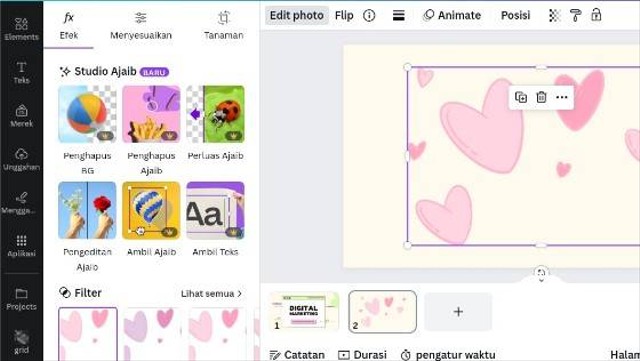 Cara Edit Foto di Canva. Sumber: Tangkapan Layar Kumparan