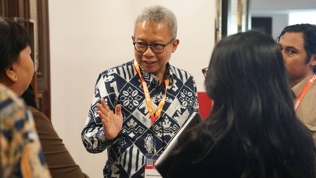 Kepala Bappebti, 2022-2023, Didid Noordiatmoko usai konferensi pers Indonesian Palm Oil Conference (IPOC) 2023 di Hotel Westin Bali, Kamis (2/11). dok GAPKI