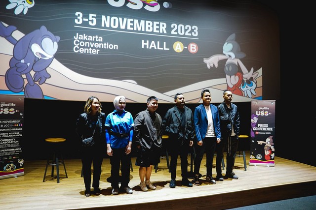 Konferensi pers Urban Sneakers Society (USS) Jakarta yang digelar pada 3-5 November 2023 di Hall A&B Jakarta Convention Center (JCC). Foto: Dok. Istimewa