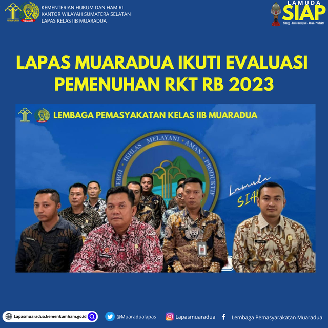 Lapas Muaradua Ikuti Evaluasi Pemenuhan RKT RB 2023 | Kumparan.com