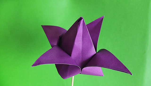 Ilustrasi bunga tulip origami. Sumber foto: Pixabay