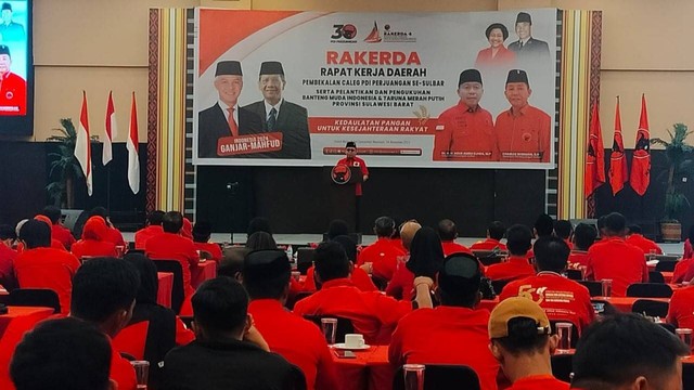 Rapat kerja daerah PDIP Sulbar. Foto: Istimewa