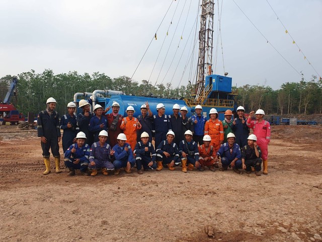 Kunjungan SKK Migas ke sumur Sungai Anggur milik Sele Raya Belida, Muara Enim, Sumatera Selatan. Foto: SKK Migas