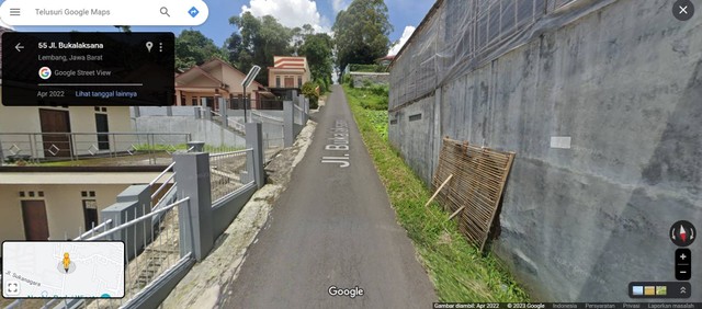 Jl. Bukalaksana, Lembang, Kabupaten Bandung yang viral, kerap disebut sebagai tanjakan SpongeBob. Foto: Dok. Google Maps