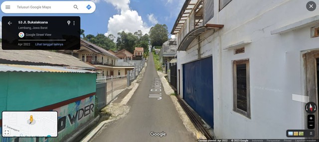 Jl. Bukalaksana, Lembang, Kabupaten Bandung yang viral, kerap disebut sebagai tanjakan SpongeBob. Foto: Dok. Google Maps