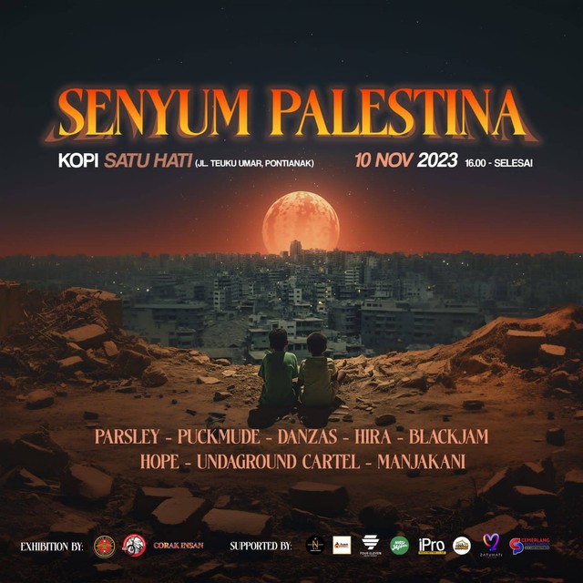 'Senyum Palestina', Aski Galang Dana dari Musisi Pontianak. Foto: Istimewa