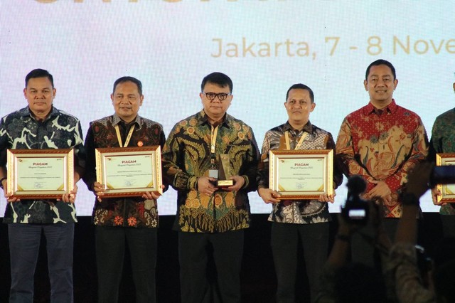 Kemenkumham menerima penghargaan dalam Anugerah Pengadaan 2023. Foto: dok. Raya Nusantara