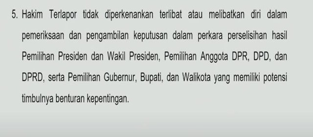Vonis MKMK terhadap Anwar Usman. Dok: YouTube MK