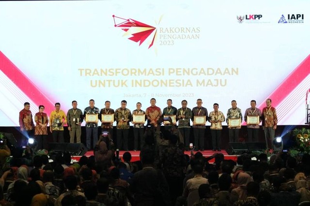 Kemenkumham raih penghargaan di Anugerah Pengadaan dari LKPP (Foto: dok. Kemenkumham)