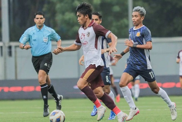 Petandingan Hougang vs PSM Makassar di AFC Cup, di Stadion Jalan Besar, Singapura, Kamis (9/11/2023). Foto: Instagram/@psm_makassar