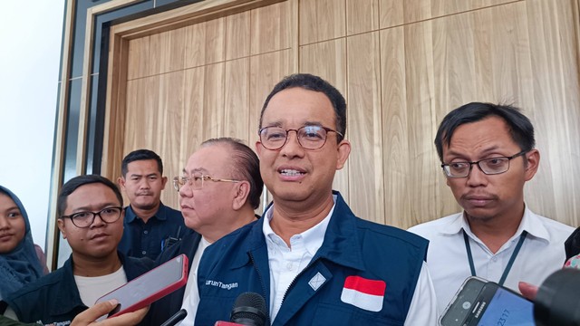 Capres Koalisi Perubahan, Anies Baswedan, saat ditemui di acara Gathnas Turun Tangan VIII di Grand Sarela, Kabupaten Sleman, Jumat (10/11). Foto: Arfiansyah Panji/kumparan