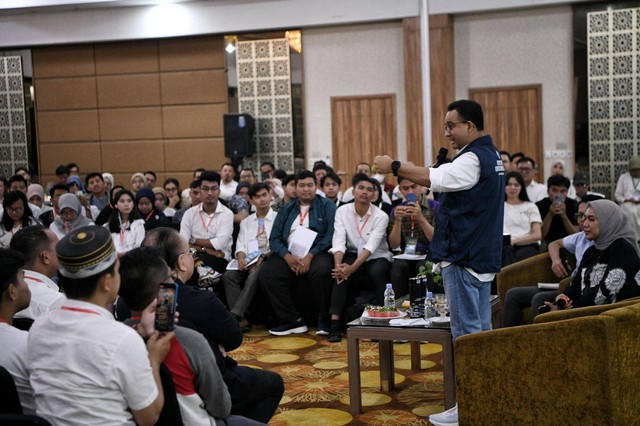 Anies Baswedan menghadiri Gathering Nasional (Gatnas) Turun Tangan ke-VIII yang berlangsung di Grand Serela Yogyakarta, Jumat (10/11/2023). Foto: Dok. Istimewa