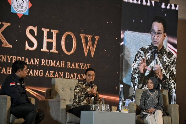 Bacapres Koalisi Perubahan Anies Baswedan dalam talkshow bersama Asosiasi Pengembang Perumahan dan Permukiman Seluruh Indonesia (APERSI) di Jakarta, Jumat (10/11/2023). Foto: Dok. Istimewa