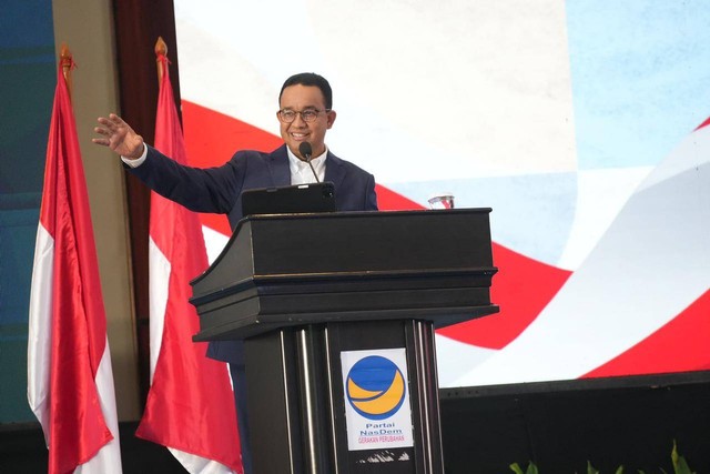 Anies beri pengarahan di Bimtek Partai NasDem.  Foto: Dok. Istimewa