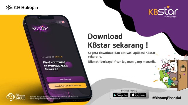 Aplikasi KBstar Bank KB Bukopin. 