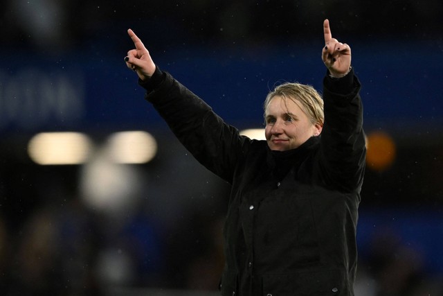 Emma Hayes, pelatih Chelsea Women. Foto: Justin Tallis/AFP