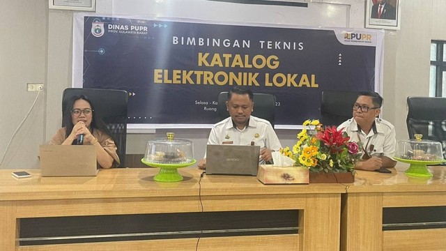 Dinas PUPR Provinsi Sulawesi Barat gelar Bimbingan Teknis terkait penerapan E-Katalog untuk pengadaan barang dan jasa. Foto: Dok. Humas Pemprov Sulbar