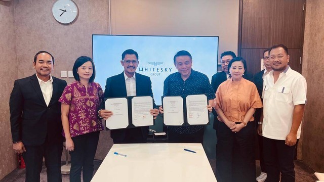 Whitesky Group melalui anak usahanya Whitesky Facility mendapatkan pinjaman USD 10 juta dari ADB Group untuk kembangkan bandara di Indonesia, Jumat (17/11/2023). Foto: Whistesky