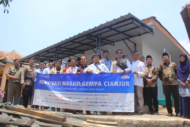 Astra Grup, LAZ Amanah, dan DT Peduli Bangun Kembali Dua Masjid Terdampak Gempa