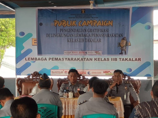 Lapas Takalar Gelar Sosialisasi Public Campaign Pengendalian Gratifikasi