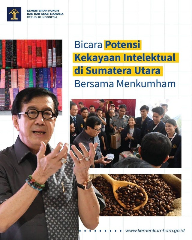 Bicara Potensi Kekayaan Intelektual di Sumatera Utara Bersama Menkumham (Foto:HumasRupMoker)
