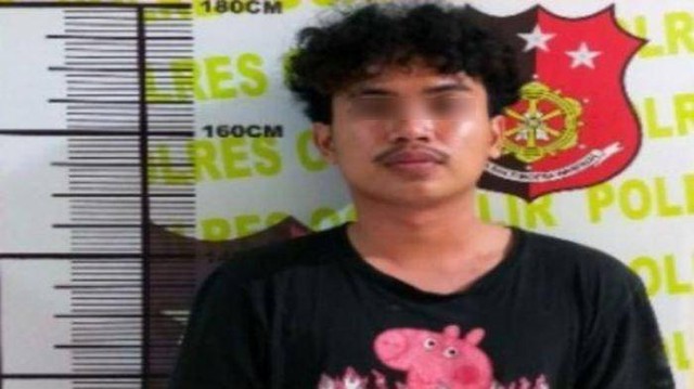 Tersangka bernama Diat Putra Nurkesuma, Foto : Polres Ogan Ilir