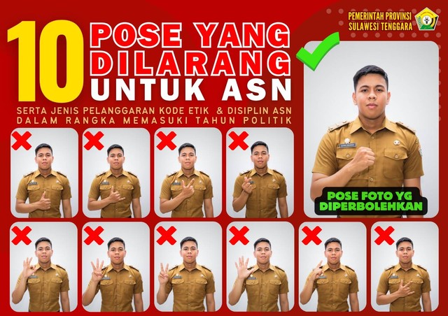 ASN Hanya Boleh Berpose Tangan Mengepal