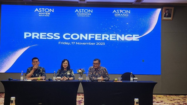 Acara press conference di Aston Serang Hotel & Convention Center . Foto: Ela Nurlaela/kumparan