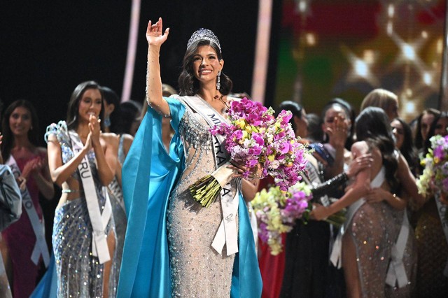 Sheynnis Palacios, Miss Nicaragua, dinobatkan sebagai Miss Universe 2023. Foto: Marvin Recinos/AFP