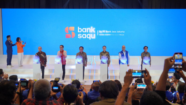 Astra Financial dan WeLab luncurkan Bank Saqu di Menara Astra, Senin (20/11/2023). Foto: PT Bank Jasa Jakarta