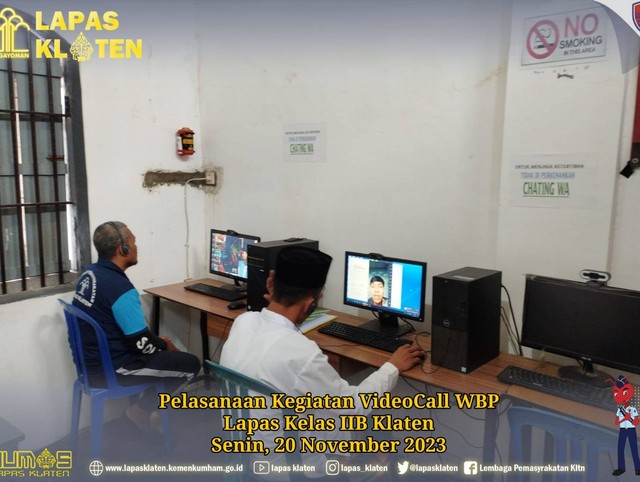 Permudah Komunikasi, Lapas Klaten Fasilitasi WBP Video Call