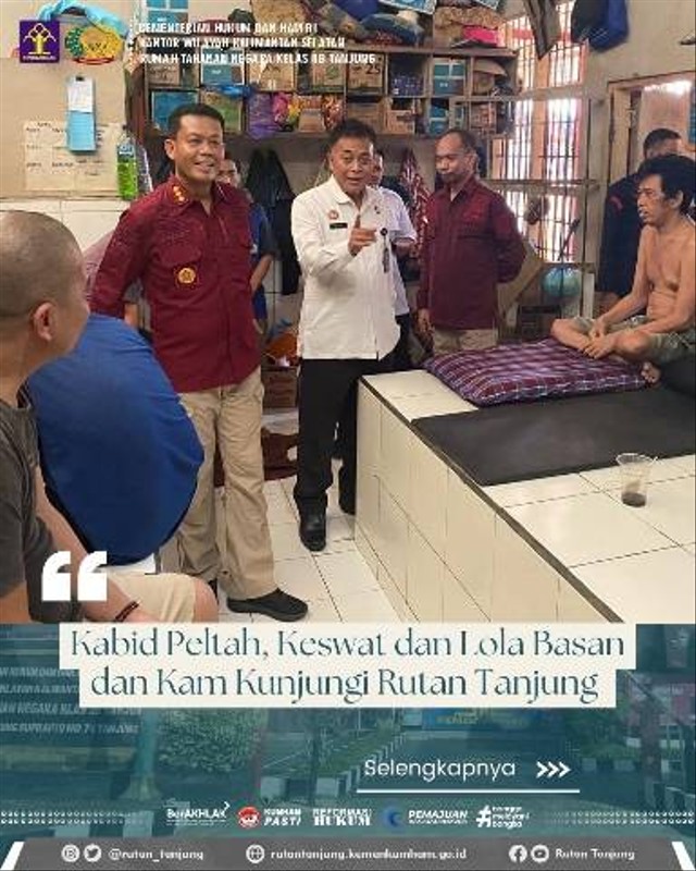 Kabid Peltah, Keswat dan Lola Basan dan Kam Kunjungi Rutan Tanjung