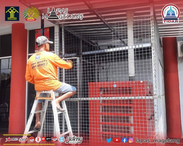 Tingkatkan Deteksi Dini, Lapas Magelang Lakukan Pemeliharaan  Genset