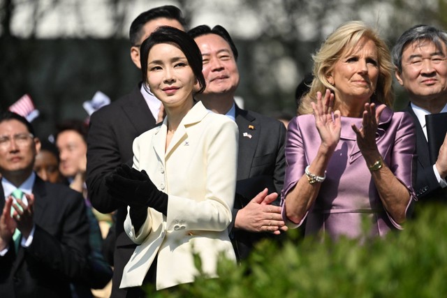 Ibu Negara Korsel, Kim Keon Hee. Foto: Jim Watson/AFP