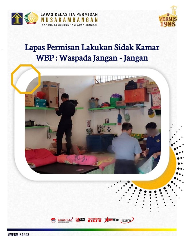 Lapas Permisan Lakukan Sidak Kamar WBP : Waspada Jangan - Jangan