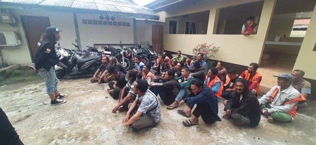 Puluhan jukir liar di Palembang diamankan polisi, Foto : Istimewa