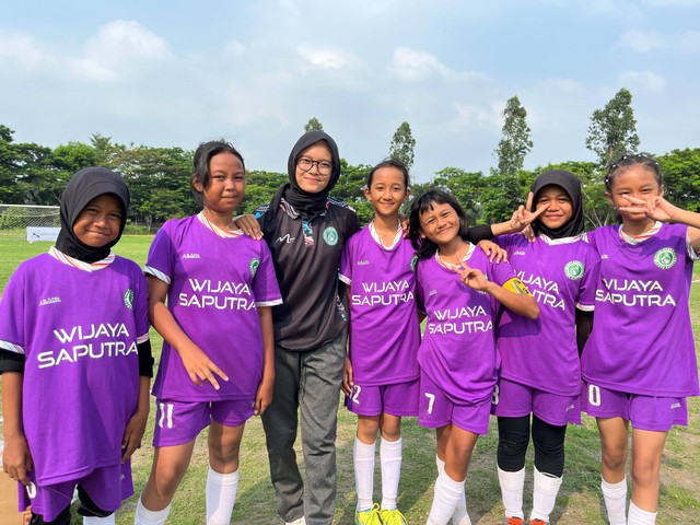 Princess Wijaya Saputra B di Festival Sepak Bola Putri U-12 ASBWI Banten. Foto: Antika Fahira/kumparanBOLANITA