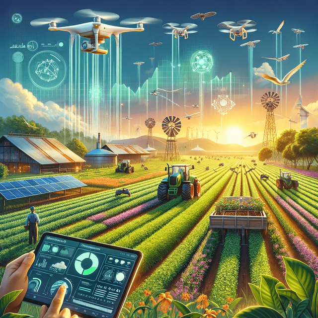 Ilustrasi Pertanian Modern Dengan Implementasi Sains Data. Foto: OpenAI's DALL-E