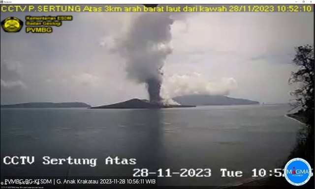 CCTV Pulau Sertung pada pukul 10.56 WIB. | Foto: PVMBG