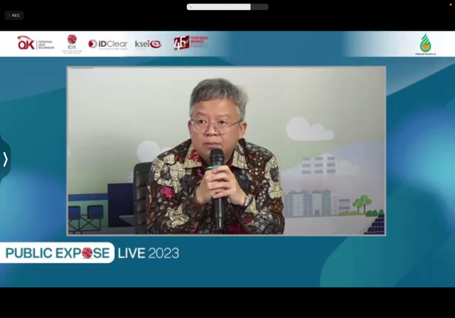 Direktur PT Rukun Raharja Tbk Sumantri Suwarno dalam Public Expose Live 2023, Selasa (28/11/2023). Foto: Dok. Istimewa
